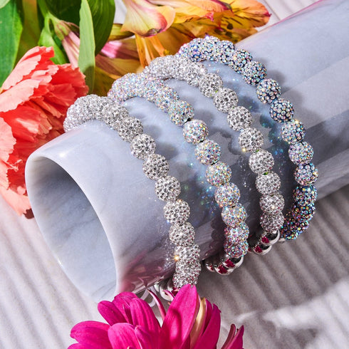 Regenbogenkonfetti | Silber x Schwarz | Kikiballa Armband