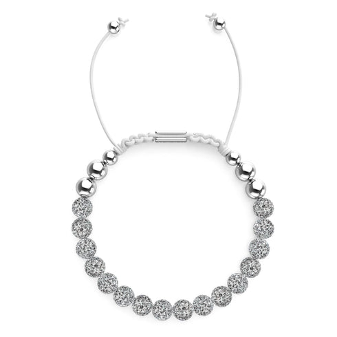 Winterweißer Kristall | Silber x Weiß | Kikiballa Armband