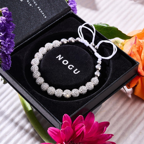 Winterweißer Kristall | Silber x Weiß | Kikiballa Armband