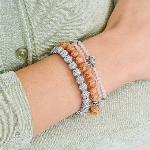 Winterweißer Kristall | Silber x Weiß | Kikiballa Armband