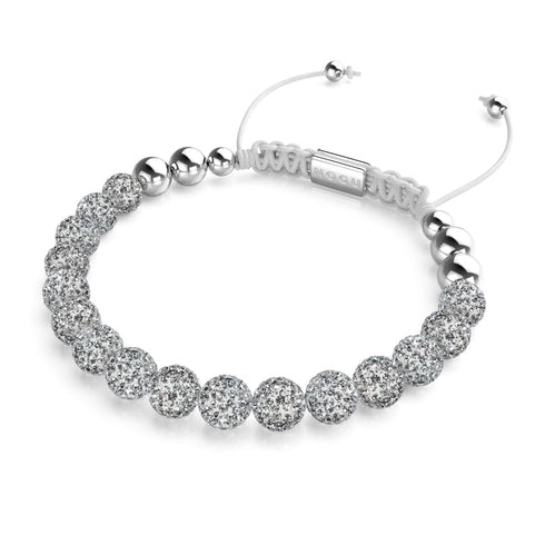 Winterweißer Kristall | Silber x Weiß | Kikiballa Armband
