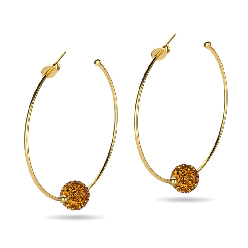 Bernsteinkristall | Gold | Kikiballa Creolen