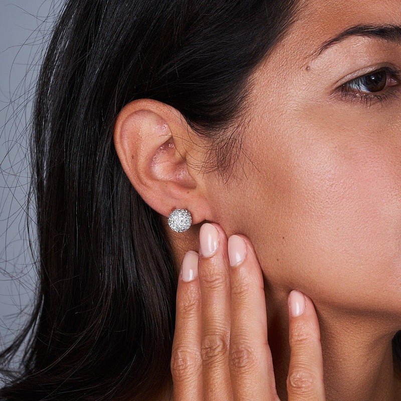 Winterweißer Kristall | 925er Sterlingsilber | Kikiballa-Ohrringe