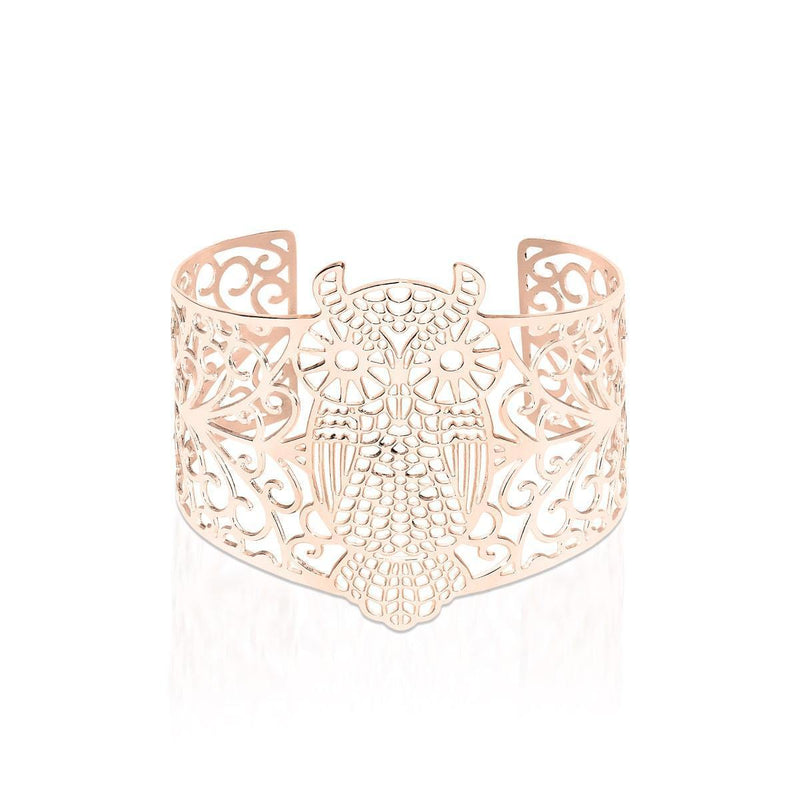 Eule | 18 Karat Roségold | Lasergeschnittene Manschette