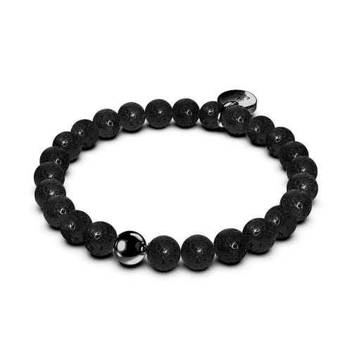 Erebus | Rotguss | Schwarzes Lavastein-Diffusor-Armband 