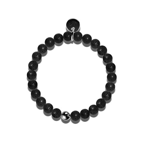 Erebus | Rotguss | Schwarzes Lavastein-Diffusor-Armband 