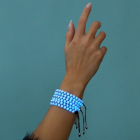 Lunar Blue | Lumos Keramik | Vitality Makramee Armband