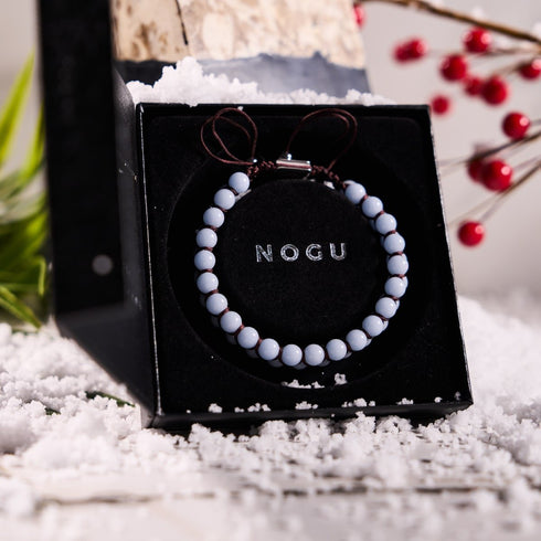 Lunar Blue | Lumos Keramik | Vitality Makramee Armband