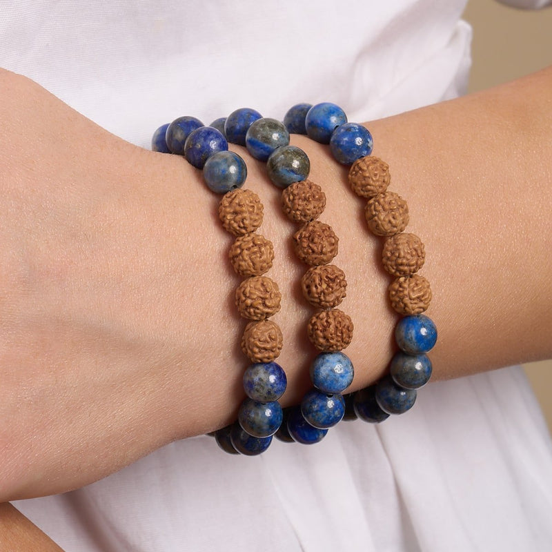 Wahrsagerei | Lapis x Rudraksha | Mala-Armband
