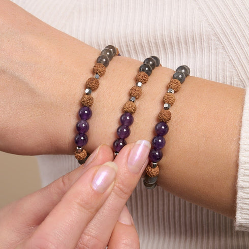 Shaolin Mönch | Edelstein Rudraksha | Mala Armband