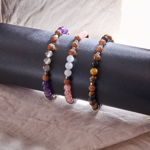 Shaolin Mönch | Edelstein Rudraksha | Mala Armband