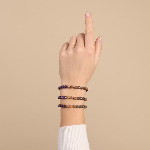 Shaolin Mönch | Edelstein Rudraksha | Mala Armband