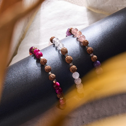 Sonnenwende | Edelstein Rudraksha | Mala Armband