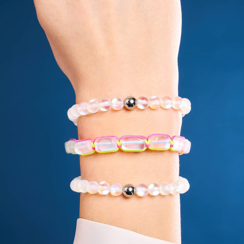 Spektrum | Meerjungfrau Glaskiesel Makramee Armband 