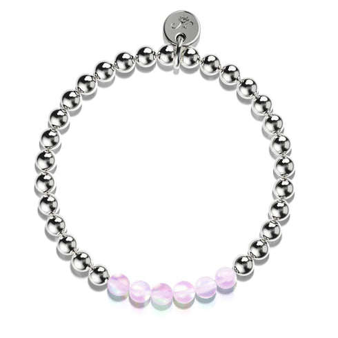 Violett | Silber | Meerjungfrau Glas-Ausdrucksarmband 