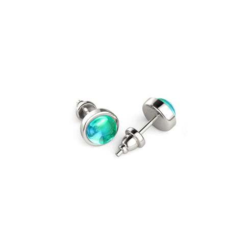 Chromata | 6 mm Stimmungsstein-Cabuchon-Ohrringe 