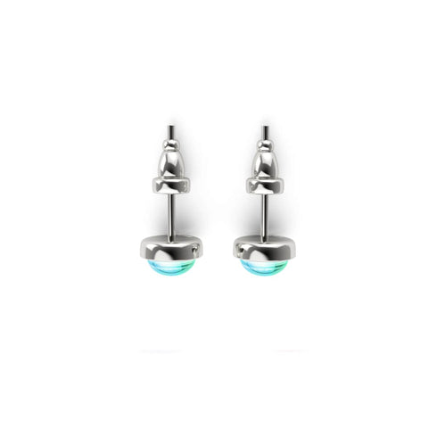 Chromata | 6 mm Stimmungsstein-Cabuchon-Ohrringe 