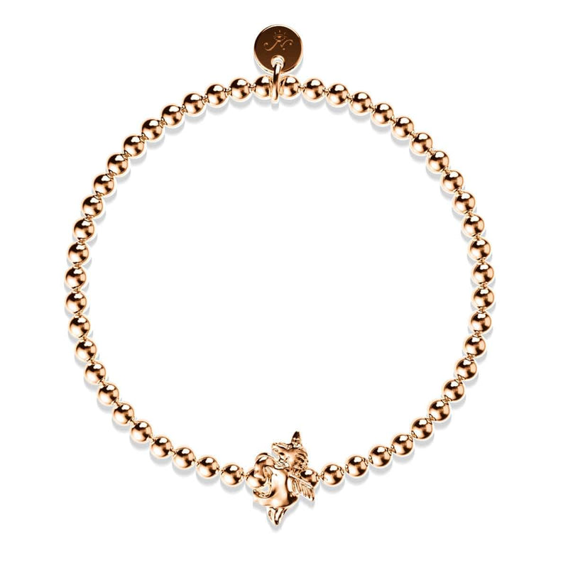 Pegasus | 18 Karat Roségold | Armband mit geflügeltem Einhorn-Charm 