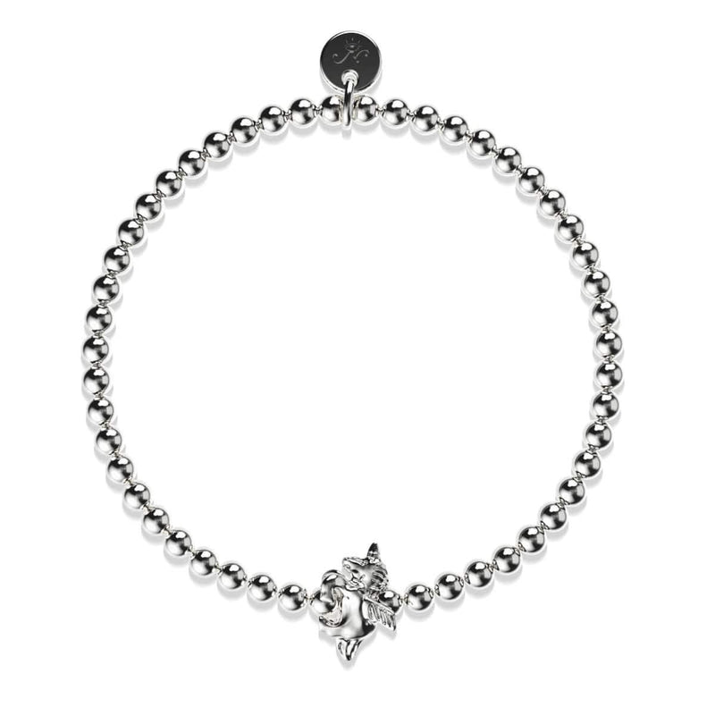 Pegasus | Silber | Geflügeltes Einhorn-Charm-Armband 