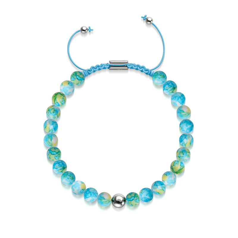 Picasso Porzellan Makramee Armband | Zitronenhimmel