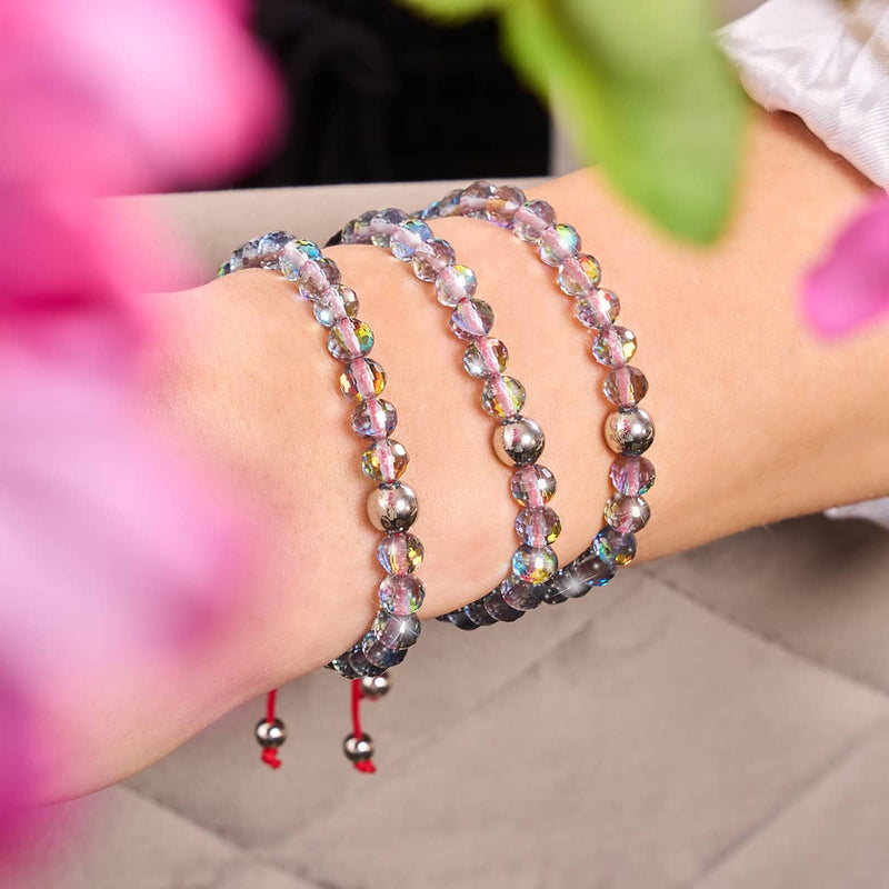 Elektrokohle Prisma x Rotes Schnurarmband