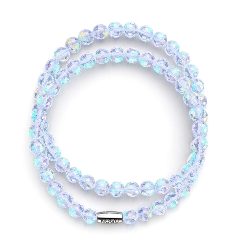 Regenbogenweiß | 925er Sterlingsilber | Prisma-Wrap