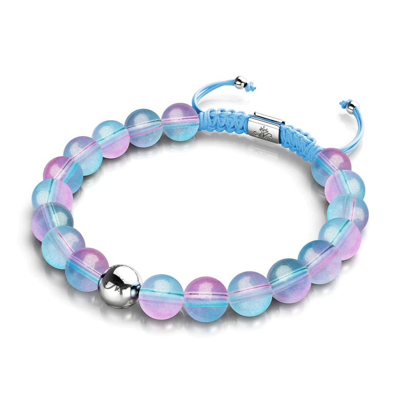 Bubble Pop | Schimmerndes Glas | Makramee-Armband 