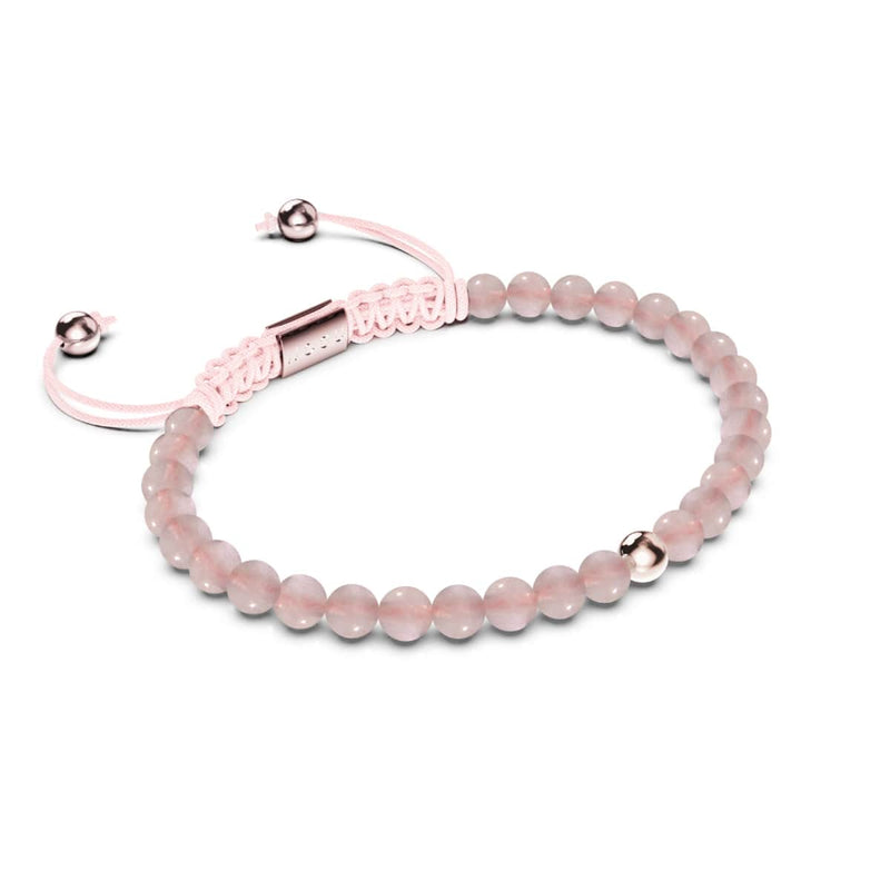 Rosenquarz | Roségold Vermeil | Fokus Edelstein Makramee Armband 