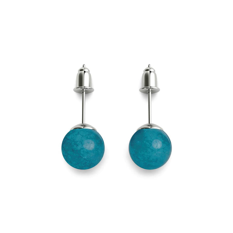 Aquamarin | 925er Sterlingsilber | Edelstein-Ohrstecker