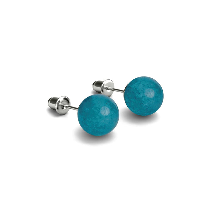 Aquamarin | 925er Sterlingsilber | Edelstein-Ohrstecker