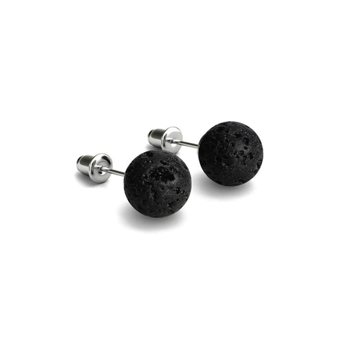 Lavastein-Diffusor | 925er Sterlingsilber | Edelstein-Ohrstecker