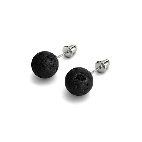 Lavastein-Diffusor | 925er Sterlingsilber | Edelstein-Ohrstecker