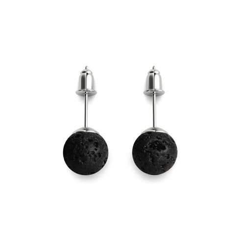Lavastein-Diffusor | 925er Sterlingsilber | Edelstein-Ohrstecker