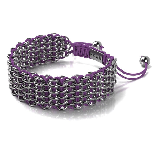 Bonobo Links | Deluxe Kismet Armband | Lila x Silber