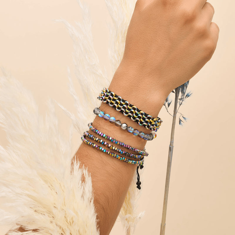 Chamäleon-Links | Original Kismet Armband | Schwarz x Einhorn Silber