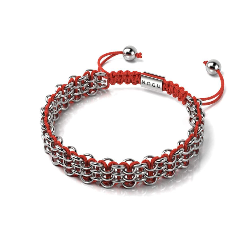Rote Panda-Glieder | Original Kismet Armband | Rot x Silber