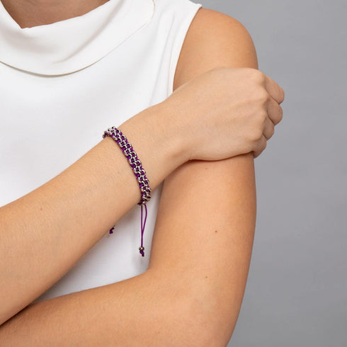 Bonobo Links | Mini Kismet Armband | Lila x Silber