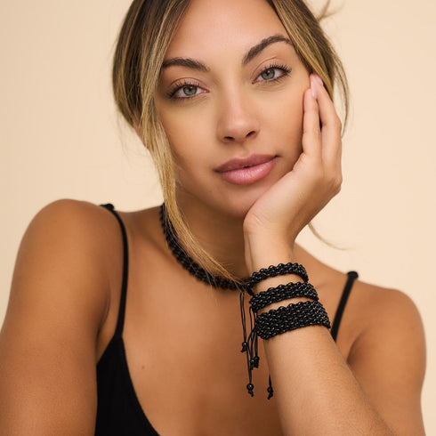 Mountain Gorilla Links | Mini Kismet Armband | Schwarz x Rotguss
