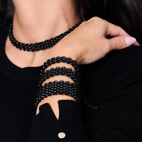 Mountain Gorilla Links | Mini Kismet Armband | Schwarz x Rotguss