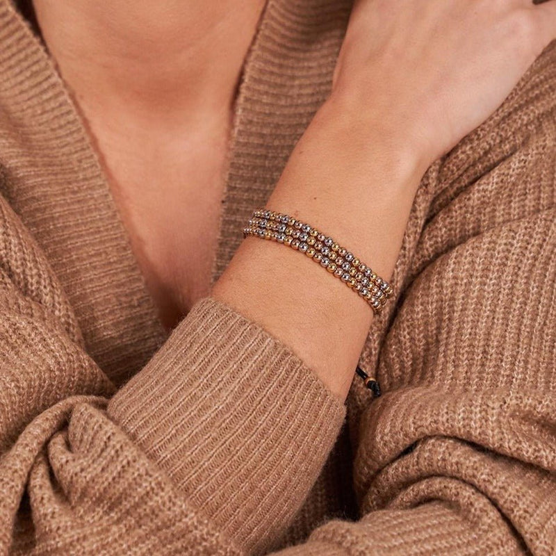 Dreifaltigkeit | Silber x Gold x Roségold | Dreireihiges Armband