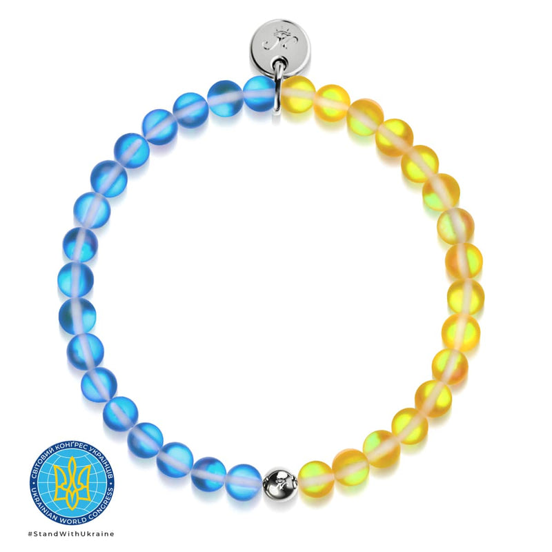 Sternennacht | Ukrainische Hilfe | Meerjungfrau-Glasperlenarmband