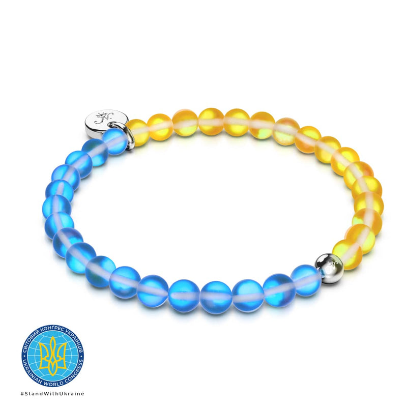 Sternennacht | Ukrainische Hilfe | Meerjungfrau-Glasperlenarmband