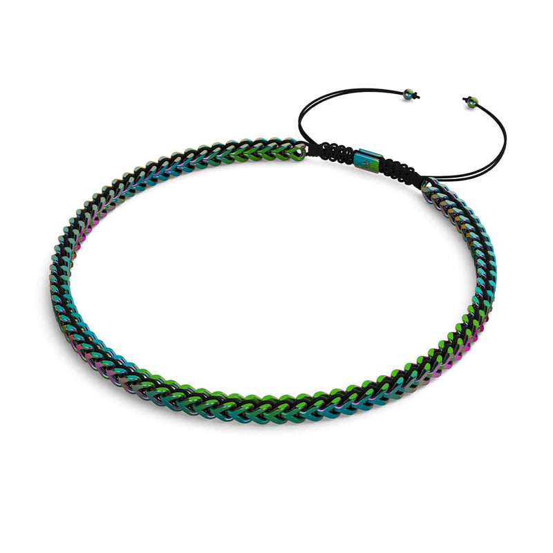 Schwarz x Einhorn Silber | Gaia Weizenkette | Choker Halskette