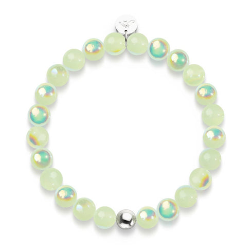 Key Lime | 925 Sterling Silber | Blasenglas-Armband 
