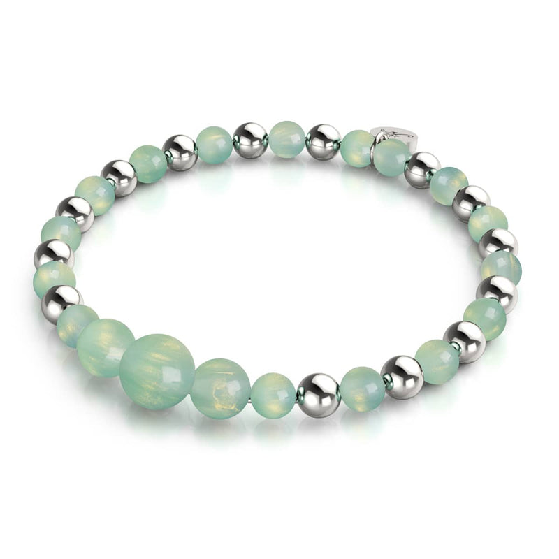 Vergoldetes Mint | Traumlandschaft Opal Kaskadenarmband