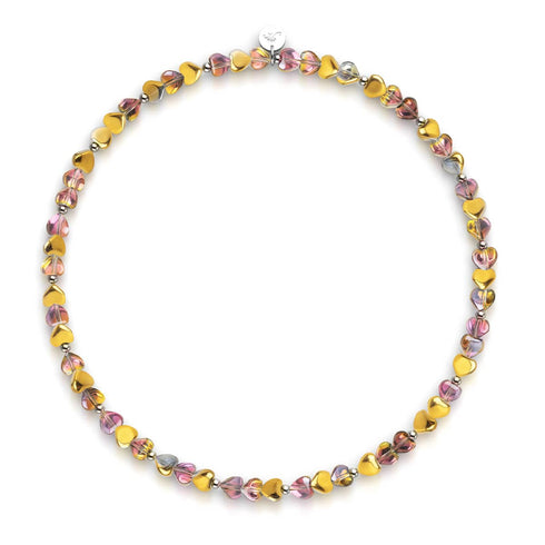 Goldenes Herz | 925er Sterlingsilber | Feenglas-Wrap