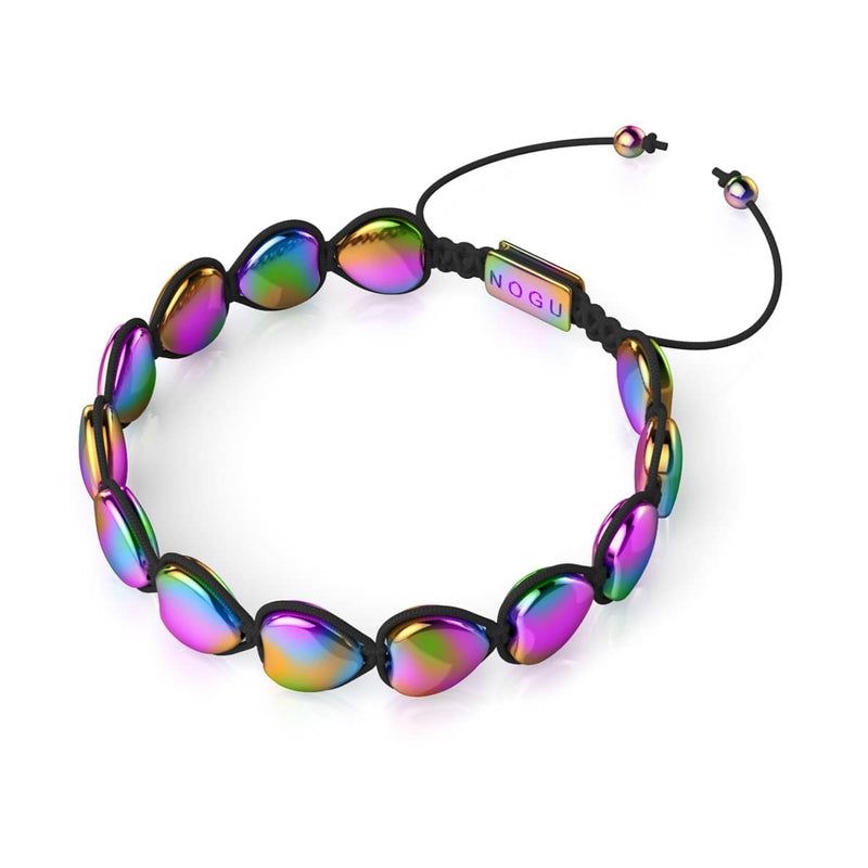 Einhorn Silber Herzschnur | Feenglas Charmballa Armband