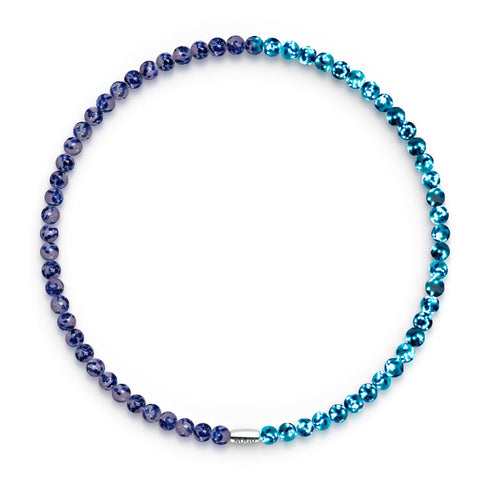Blaues Byzanz | 925er Sterlingsilber | Firefly-Glasfolie