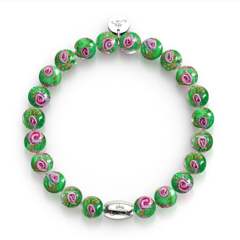 Blaue Mistel | 925 Sterling Silber | Firefly Glasgarten Armband