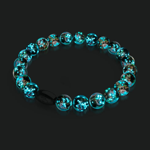 Verzauberte Rose | 925 Sterling Silber | Firefly Glasgarten Armband
